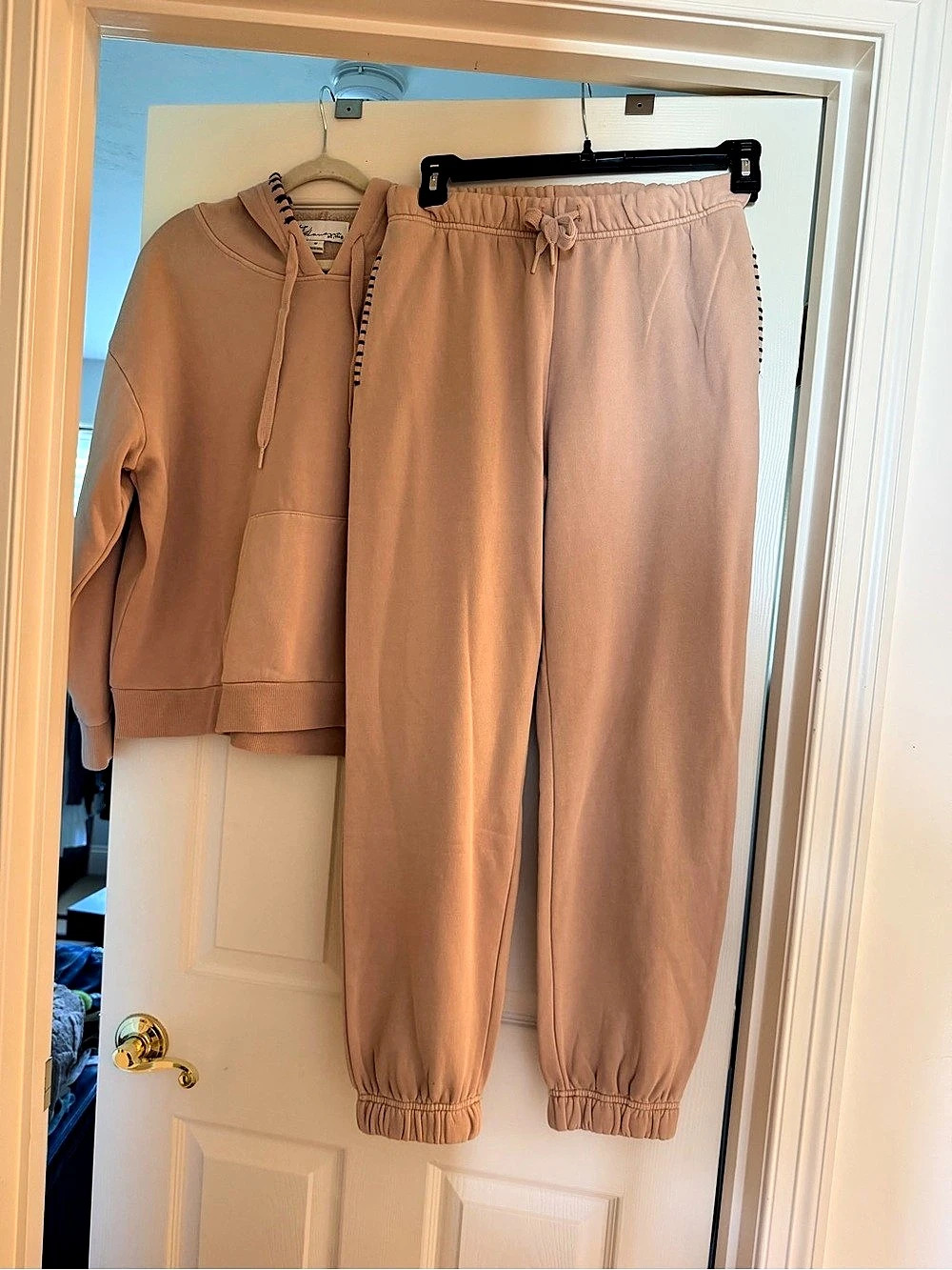 Vintage Havana Essential Fleece Whipstitch Hoodie & Sweatpants Matching Set &